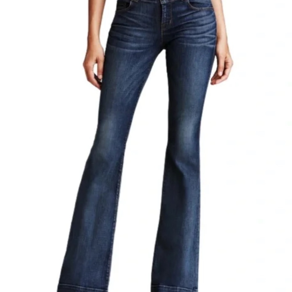 J Brand - Medium Blue "Love Story" Flare Denim Jeans, Size 29